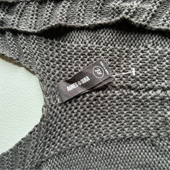 Cable Knit oversized  Cardigan 100% cotton olive green - Picture 10 of 11